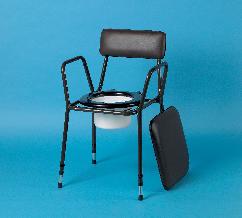 Adjustable Height Metal Commode
